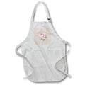 Apron - Image of Valentine Heart, Roses, Heart and Leaf Design, Pink Valentine Design