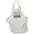 Apron - Image of Beautiful Shamrock Design, Ribbon, Shamrock Jewel, Green Gold St Patrick Day Design