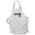Apron - Funny Cute Beach Rainbow Text and Purple Octopus Vacation Cartoon At the Beach