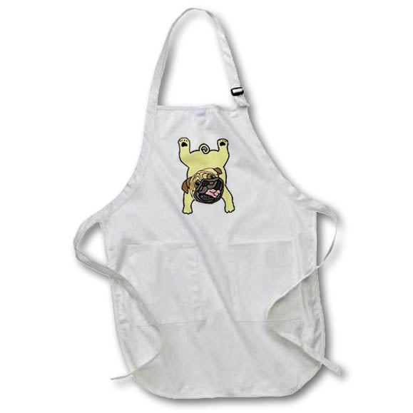 Apron - Cute Funny Boneless Pug Puppy Dog Lying Down Pets