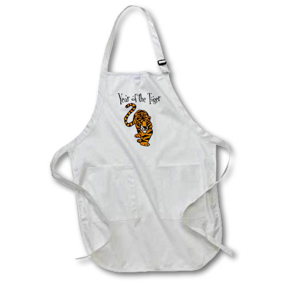 Apron - Cute Fun Stalking Tiger Year of the Tiger for Zodiac Fans Animals