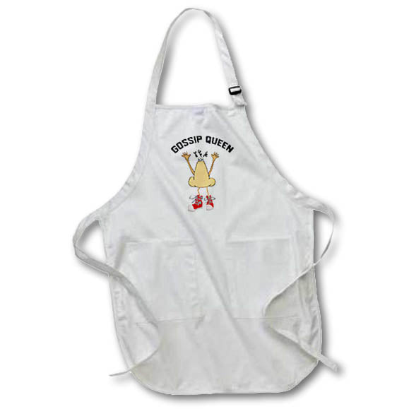 Apron - Cute Funny Nosy Neighbor Gossip Queen Nose Woman Cartoon Funny