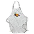 Apron - Cute Funny Green T-rex Dinosaur Ice Sking on Saturn Ring Dinosaurs