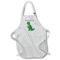 Apron - Funny Green Godzilla Monster eating Vanilla Ice Cream Vazilla Pun Funny
