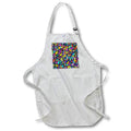 Apron - Image of African Triangles in Fuchsia Aqua And Yellow Orange Art lens Art by Florene - African Art