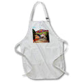 Apron - Image of Beautiful African Landscape Painting Purple Green And Orange lens Art by Florene - African Art