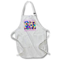 Apron - Image of Aqua Blue And Gold Painted Circles On Pink lens Art by Florene - Contemporary Minimalist