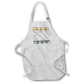 Apron - Image of Metallic Gold And Silver Bars With Black Gold Lines Painting lens Art by Florene - Contemporary Minimalist