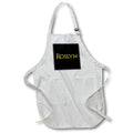 Apron - Roslyn popular girl name in the USA. Yellow on black talisman Alexis Design - Popular Female Names in USA