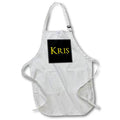 Apron - Kris chic baby girl name in America. Yellow on black talisman Alexis Design - Popular Female Names in USA