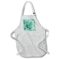 Apron - Image of green surface, snowflakes, yellow Merry Christmas text Alexis Design - Holidays Christmas