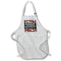 Apron - Image of wooden planks, winter holidays greeting, flowers, snow Alexis Design - Holidays Christmas