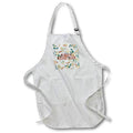 Apron - Image of wooden planks, holly leaves, berries, Merry Christmas text Alexis Design - Holidays Christmas