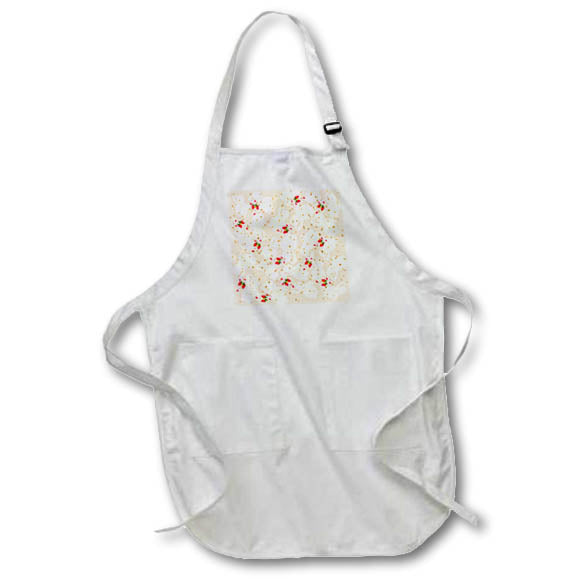 Apron - Pink pattern of snowmen, lollipops, snowflakes. Merry Christmas Alexis Design - Pattern Christmas New Year