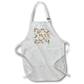 Apron - Beautiful Christmas pattern of bullfinch birds, berries, flowers Alexis Design - Pattern Christmas New Year