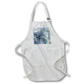 Apron - Winter blizzard pattern of white snow red holly berries, green leaves Alexis Design - Pattern Christmas New Year