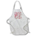 Apron - Festive pattern of red, white bow ties against the pink background Alexis Design - Patterns
