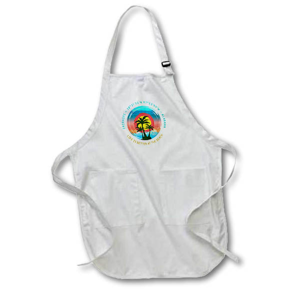Apron - Fairhope, Alabama. Life is better at the beach summer gift Alexis Design - American Beaches Round