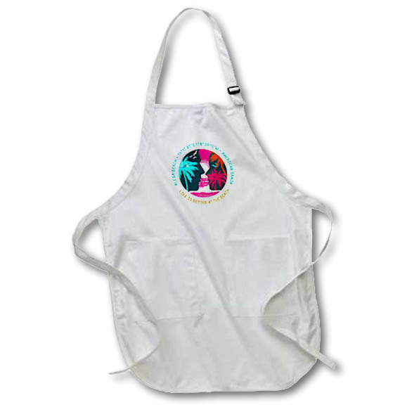 Apron - Alega Beach, American Samoa. Life is better at the beach travel gift Alexis Design - American Beaches Round