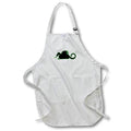 Apron - My cool little dragon silhouette with a glowing green outlines. Animal - Black Dragon