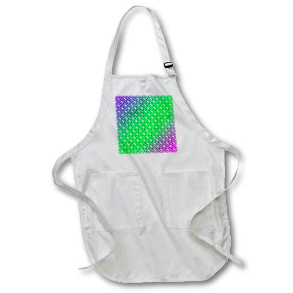 Apron - White unicorns on pretty green and purple background Animal - White Unicorn Pattern