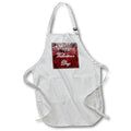 Apron - Gorgeous red swirls and a valentines day greeting Holiday - Valentines Red Swirl
