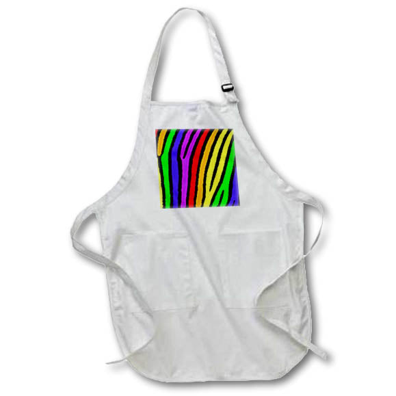 Apron - Zebra stripes in rainbow colors Design - Rainbow Zebra Print