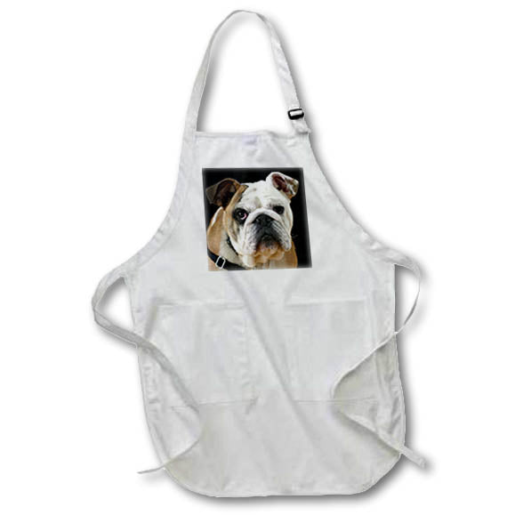 Apron - American Bulldog With Sad Eyes Vector Vector Art - American Bulldog