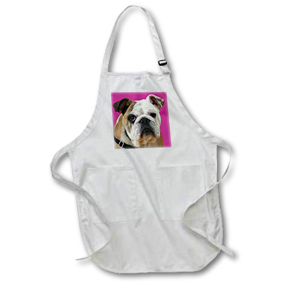 Apron - American Bulldog With Sad Eyes Vector Vector Art - American Bulldog