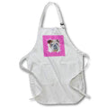 Apron - American Bulldog Portrait Vector With Cute Border Vector Art - American Bulldog