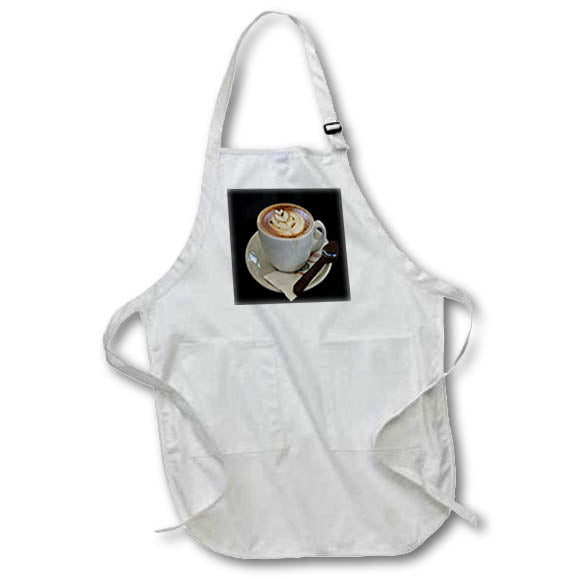 Apron - A Cup Of Gourmet Coffee Shared With A Friend Is Happiness Tasted Vector Art - Coffee And Friendship
