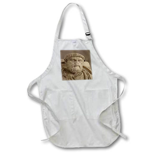 Apron - Aristotle Greek Philosopher Statue Vector - Aristotle Head and Shoulders
