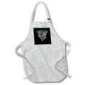 Apron - Art Nouveau Morning Glory Black Outline Art Acrylic Art - Morning Glories Vine