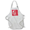 Apron - Tiger Silhouette In White Tribal Tattoo Style Vector Art Vector - Tiger