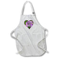 Apron - Image of Words I Love You on Purple Flower Heart Picture – Romance
