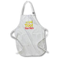 Apron - Image of Words Toot Your Horn with Gold Horn Picture – Humorous Sayings