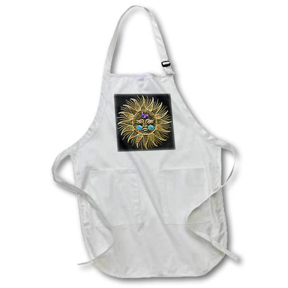 Apron - Gold imagery vivid print with sun figure Mythology Sun