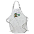 Apron - Sweet baby deer in beautiful flowers Birthday Wish Happy Birthday