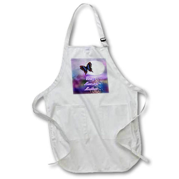 Apron - Full moon and butterfly in beautiful sky a special moment to share Motivational