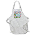 Apron - God bless this house greeting with colorful flower accented art Religious