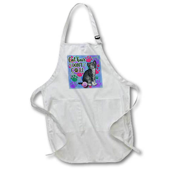 Apron - Funny Cat hair joke will brighten any home or gift for pet lovers Cats