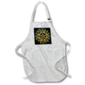 Apron - Golden print of sun and moon on black symbol art Spiritual