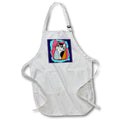 Apron - Fat Doodle Calico Cat Pink and Blue Background Cat Designs
