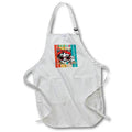 Apron - Just a Girl Who Loves Cats Colorful Wood Fence Cat Designs