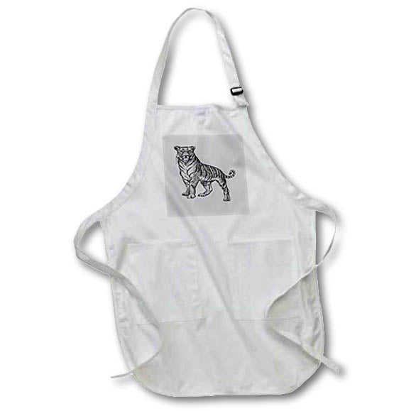 Apron - Tiger Line Art Drawing Line Drawing - Tiger