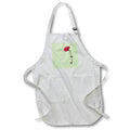 Apron - Single Stem Red Carnation Isolated Acrylic Painting - Carnation