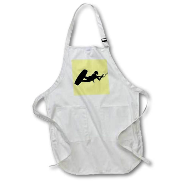 Apron - At Great Height With A Kite, Kiter Silhouette Illustration - Kiter Silhouette