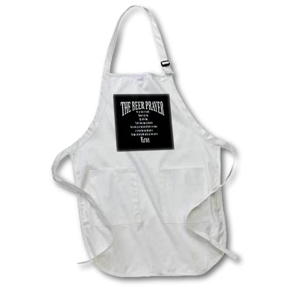 Apron - Barmen Beer Prayer Parody In Prayer of Adoration Typography - Beer Lagers and Ale Humor