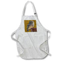 Apron - Beautiful Cute Barn Owl Staring With Wide Yellow Eyes Vector Art - Owl
