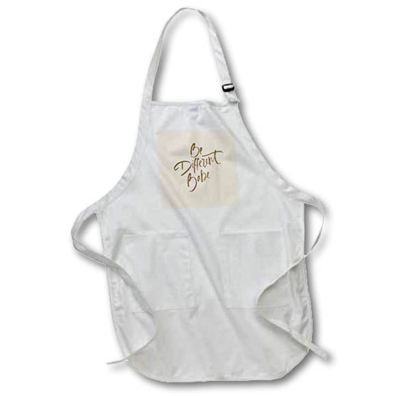 Apron - Be Different Babe Loving Handwritten Affirmation Coffee Text Typography - Inspirational Quote